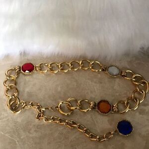 Bejeweled Metallic belt made‎ in France